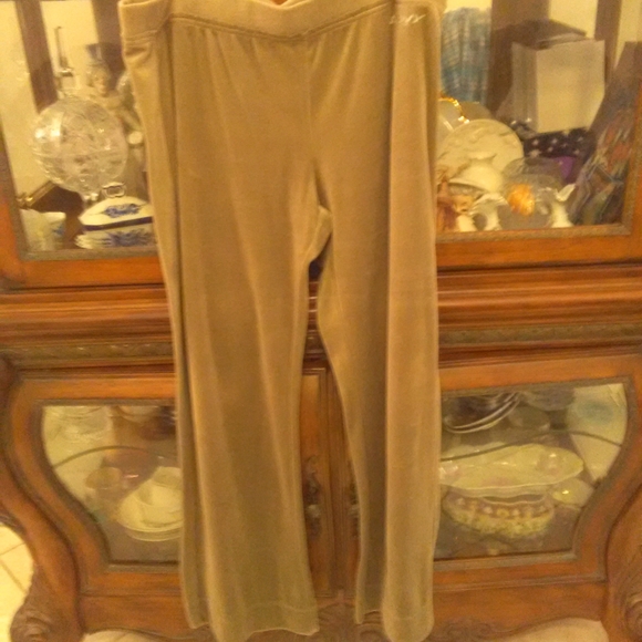 VINTAGE DKNY ACTIVE GREEN VELOUR TRACKSUIT 2 PC PANT SET W/ HOODY Sz. XL MINT - Picture 4 of 8